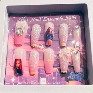 Kpop Demon Hunters Hex Hunt Ensemble Handmade Mira Adult Full Set of Nails